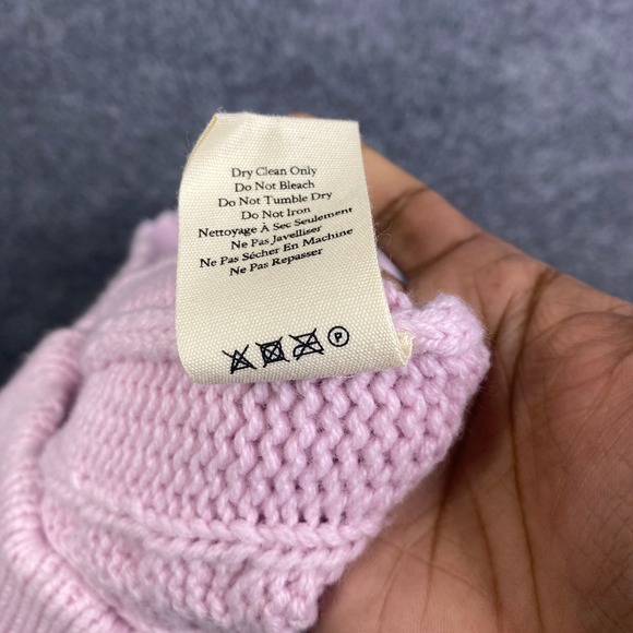 LoveShackFancy Pink Cable Knit Heart Mini Skirt Ruffle Hem Small Barbiecore - Picture 6 of 9